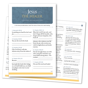 Jesus the Healer Scripture Declaration Card